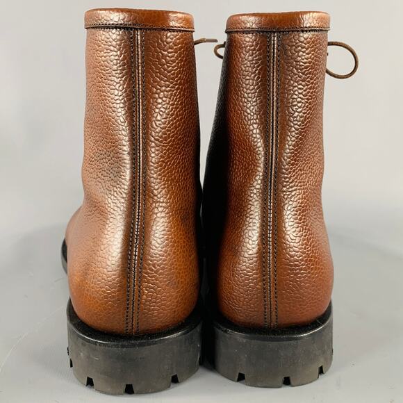CHURCH\'S Size 7.5 -Wick Fur- Brown Pebble Grain Leather Boots main image 8